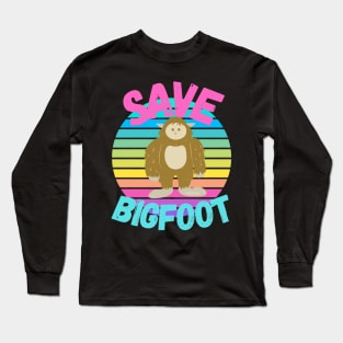 Multicoloured Save Bigfoot Long Sleeve T-Shirt